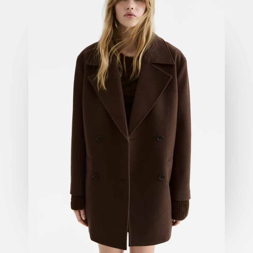 Hm divided double breasted coat xxl